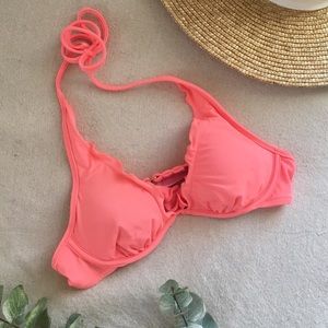 Victoria's Secret push up ruffle halter top